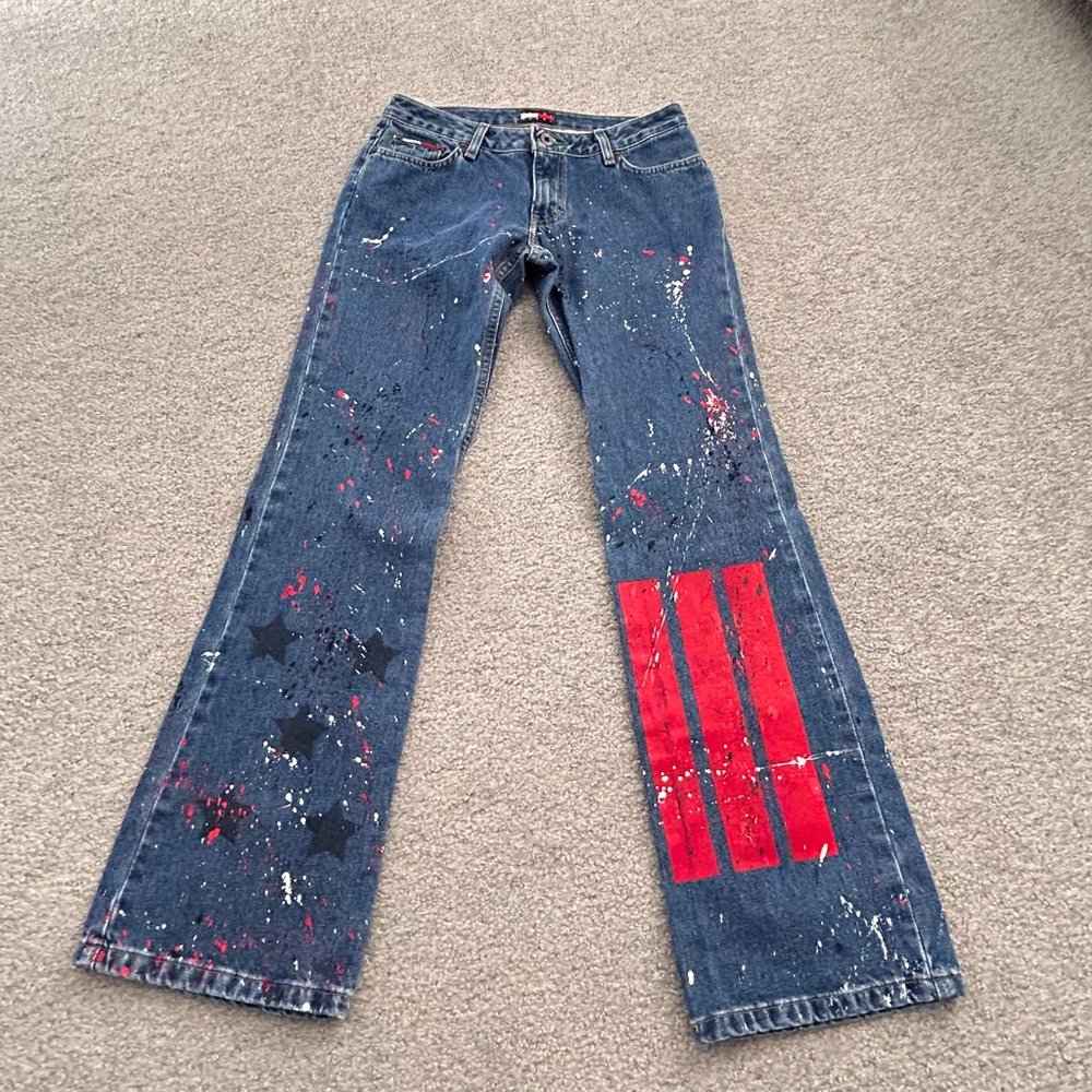 AMAZING Tommy Hilfiger Painted Low Hip Jean Vintage NWOT Sz 9  - N383